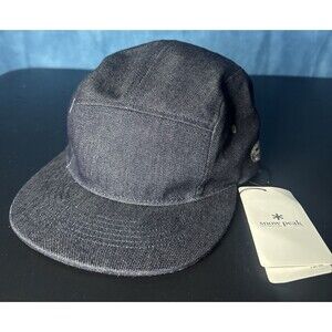 Snow Peak Japan 2L Rain Denim Cap Hat 5-Panel NWT Camp Hiking Sz 2 Indigo